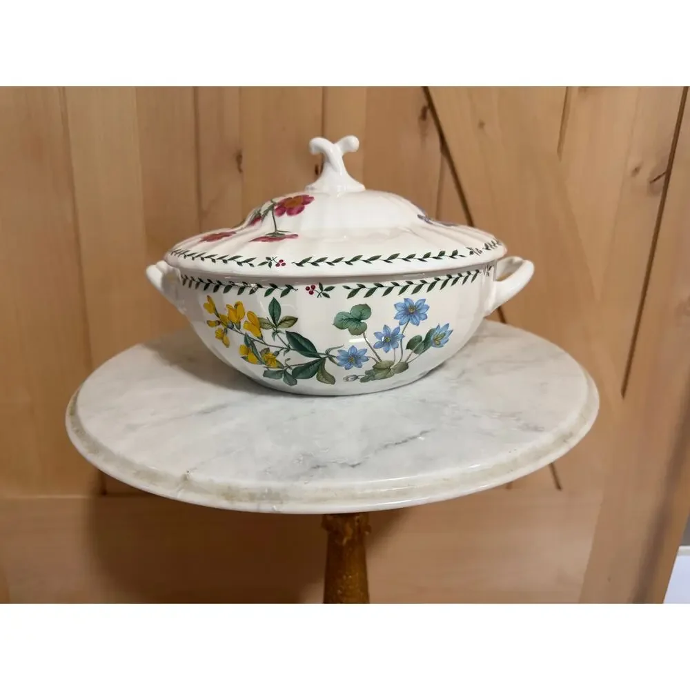 Vintage Mikasa Maxima Summer Symphony Lidded Casserole Server 2.5 Qt